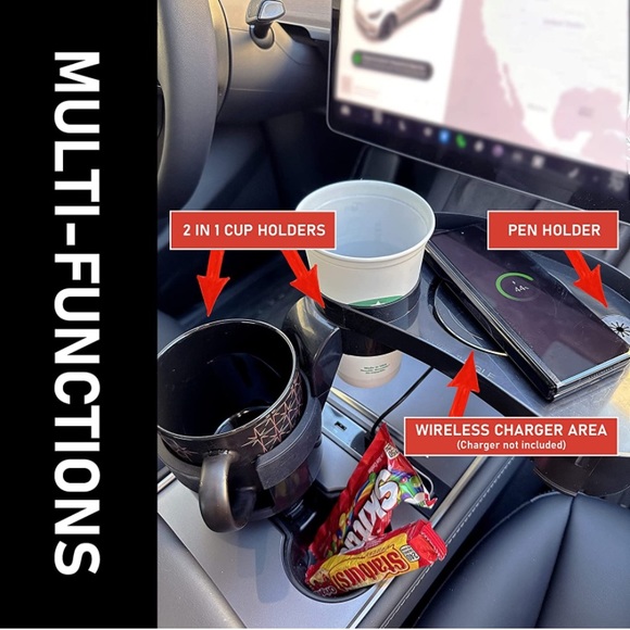 Double Cup Holder & Attachable Tray - Picture 5 of 11